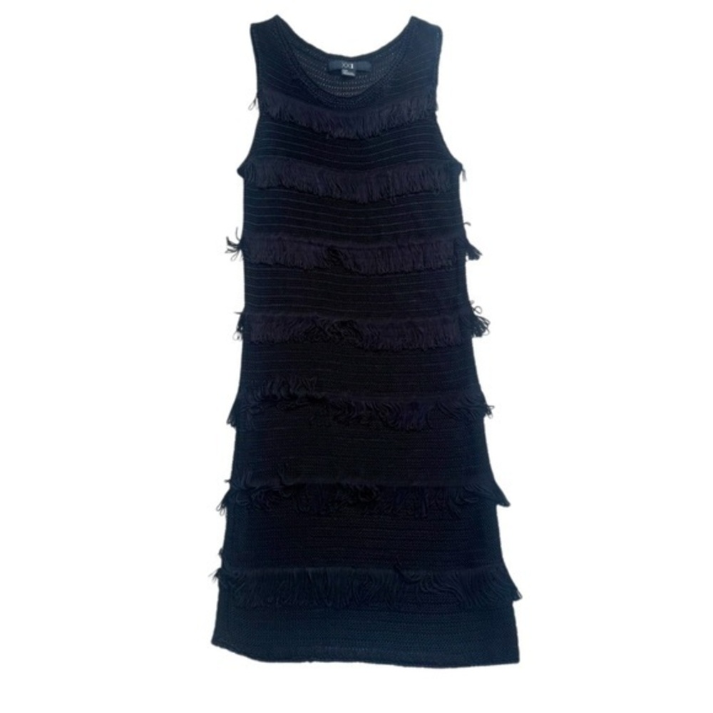 Forever 21 Black Fringe Midi Dress